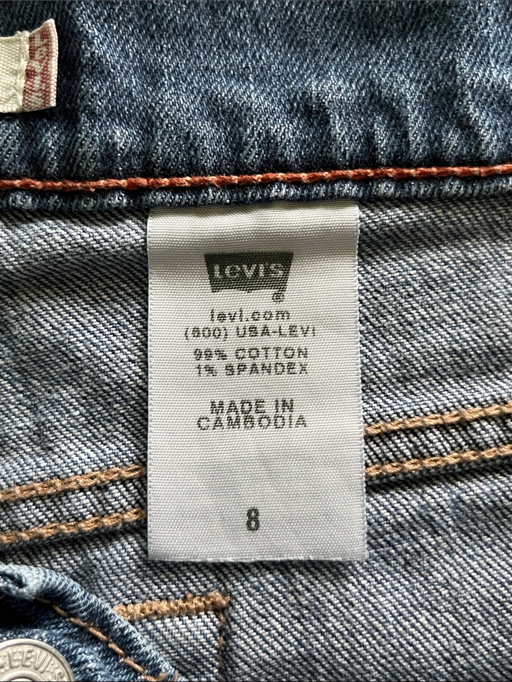 Levi’s 515 Shorts Mid Rise Size 8 - Picture 9 of 16